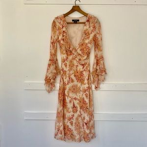 Vintage 90s Express silk paisley fairy dress